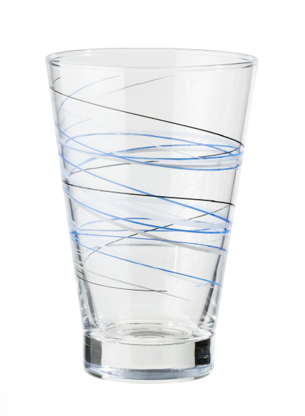 Trinkglas in blau aus Glas