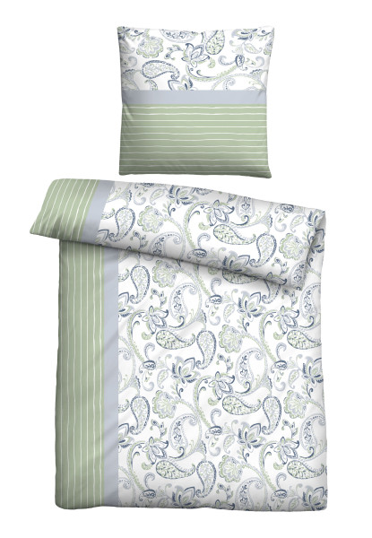 Bettwäsche Mikrofaser in grün aus Polyester