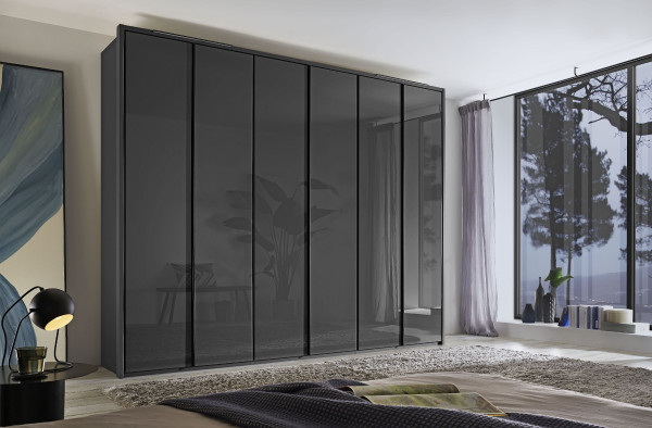 Kleiderschrank Rolf Weber WILSTEDT in Lava aus Glas