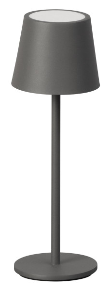 Tischleuchte ROXI in grau aus Metall