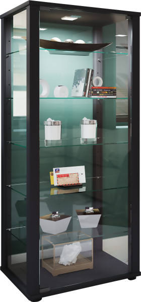Vitrine KAVISA in  schwarz aus Glas