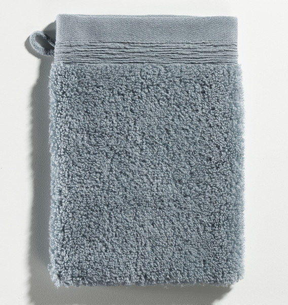 Waschhandschuh rauchblau in rauchblau aus Baumwolle