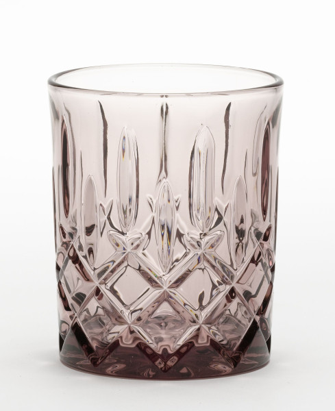 Trinkglas in Altrosa aus Glas
