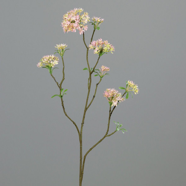 Kunstblume Bowardienzweig in weiß/pink aus Kunststoff