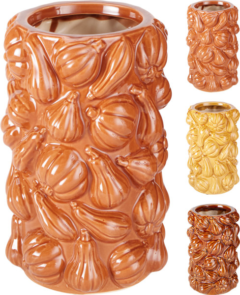 Vase KÜRBIS in mehrfarbig aus Steingut
