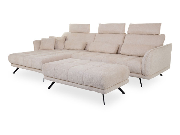 Polsterecke SYSTEMPOLSTER MAXINE in beige aus Stoff