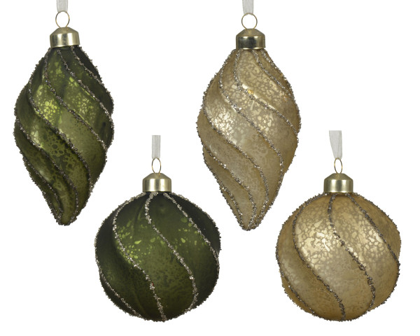 Weihnachtskugel in mehrfarbig aus Glas