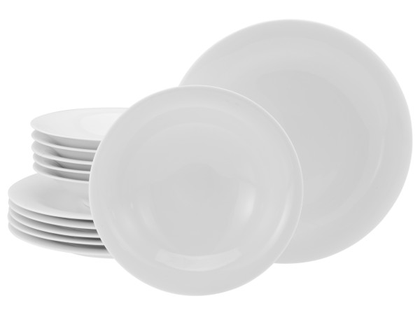 Tafelservice SOFT in weiß aus Porzellan