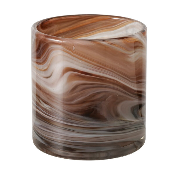 Windlicht MARBLO in braun aus Glas