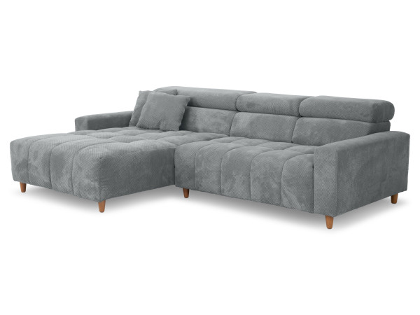 Polsterecke ISODORA in grau aus Stoff