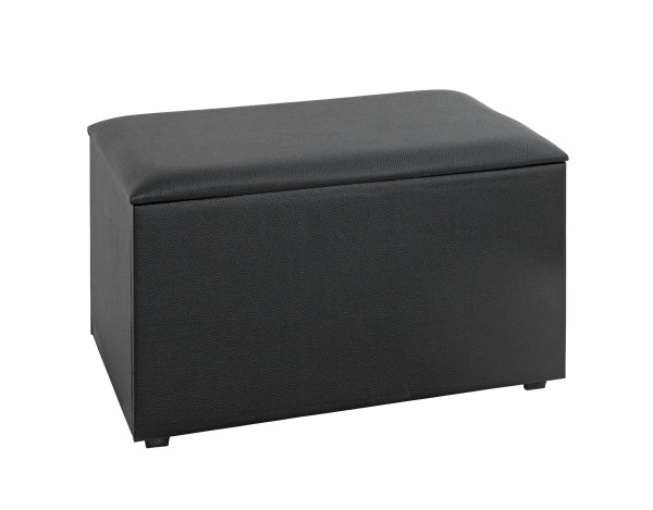 Sitztruhe in schwarz aus Materialmix