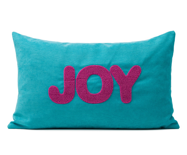 Kissenhülle JOY in türkis aus Polyester
