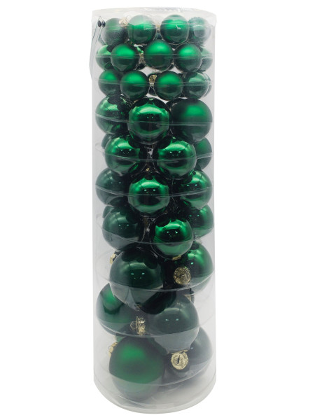 Weihnachtskugel-Box FIR GREEN in grün aus Glas