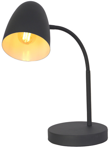 Tischleuchte JASON in schwarz aus Metall