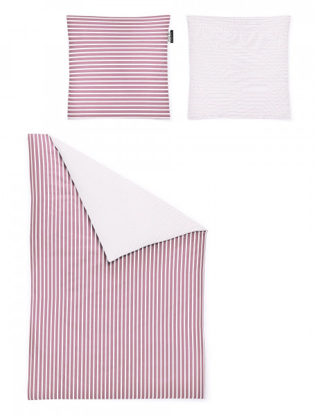 Bettwäsche Nora-Kids Satin in rosa aus Baumwolle
