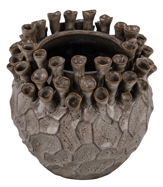Vase in beige aus Keramik