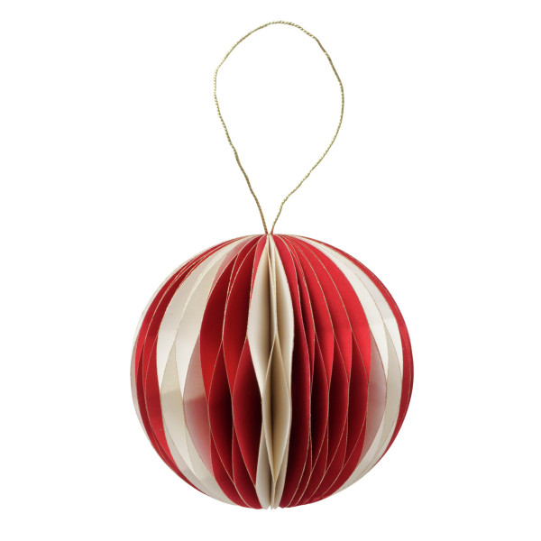 Christbaumschmuck Hänger YORKI in weiß/rot aus Papier