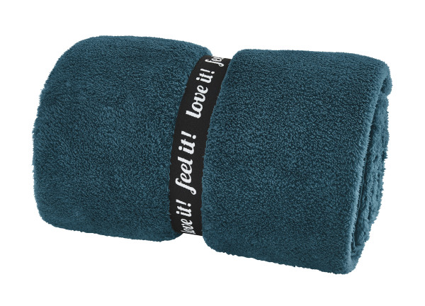 Wohndecke s.Oliver WELLSOFT in petrol aus Polyester