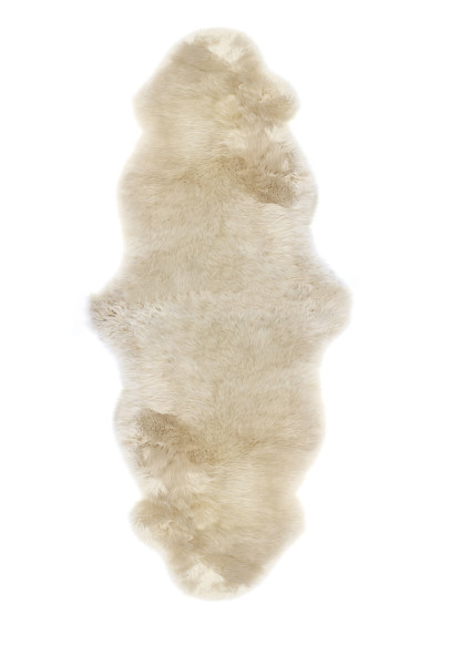 Heide-Lammfell naturweiß in weiß aus Schurwolle