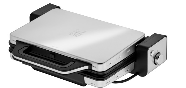Kontaktgrill LONO in silberfarben aus Metall