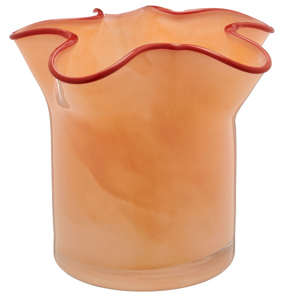 Vase CONSTRUCT in lachs aus Glas