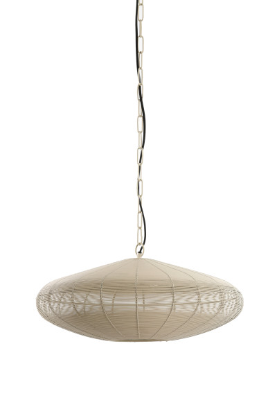Pendelleuchte BAHOTO in creme aus Glas