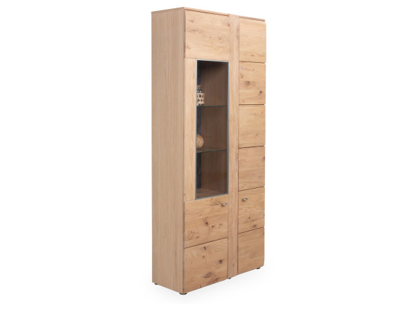 Vitrine HARPER IZAMAL in Alteiche aus Massivholz