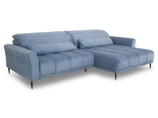 Polsterecke ISAMAR in blau aus Stoff