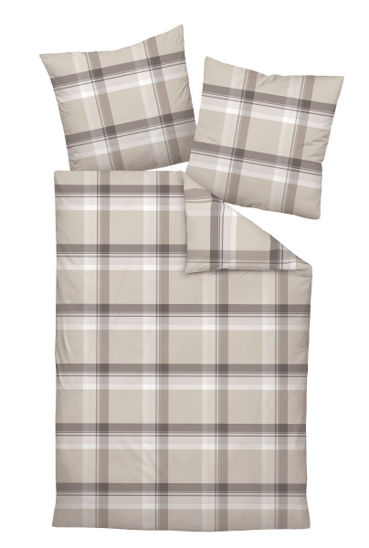 Bettwäsche MILANO Mako-Satin in braun aus Baumwolle