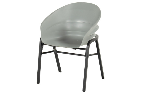 Gartenstuhl hartmann TUBB in grau aus Kunststoff