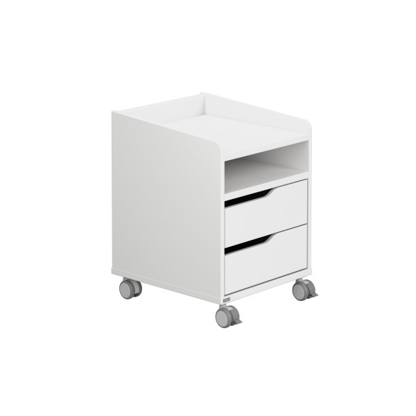 Rollcontainer PAIDI 2S in kreideweiß aus Dekor