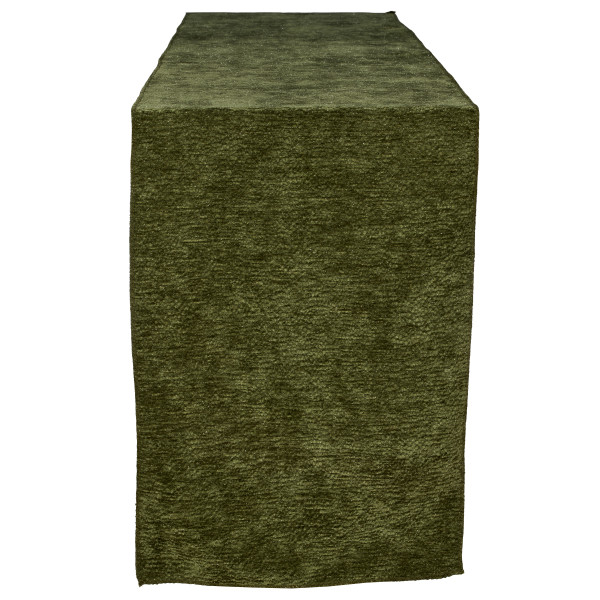 Tischläufer CHENILLE in grün aus Polyester