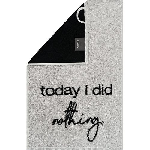 Gästetuch TODAY I did nothing in grau