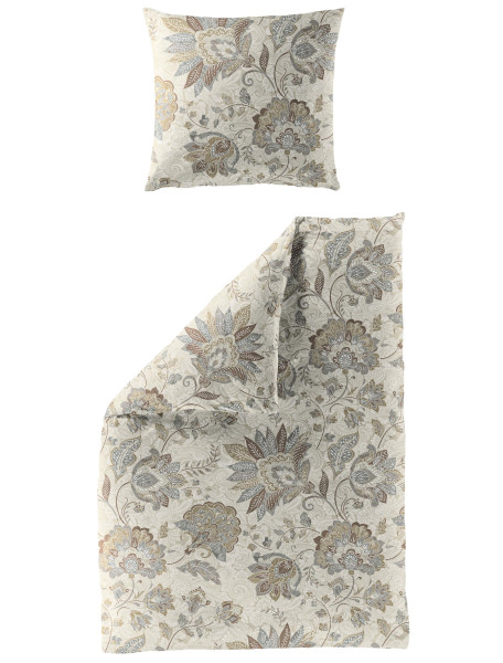 Bettwäsche Mako-Satin sand aus Baumwolle