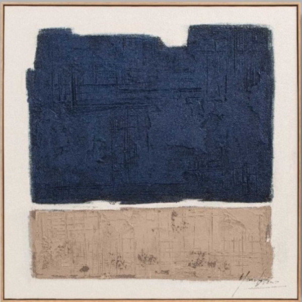 Originalbild MODERN MIRAGE in blau aus Materialmix