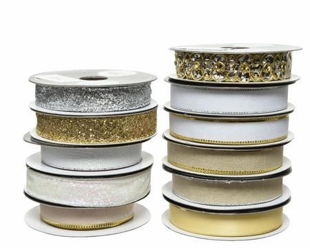 Geschenkband Rolle in mehrfarbig aus Polyester