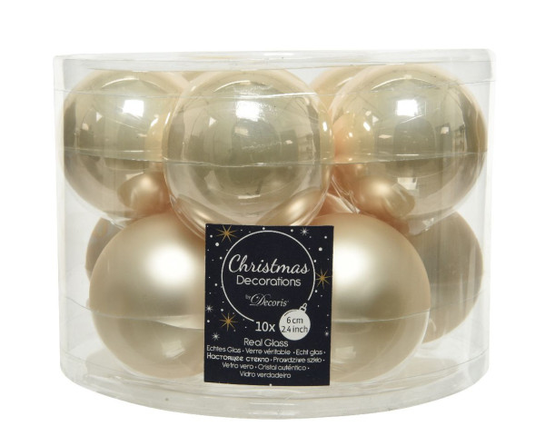 Weihnachtskugel-Box PERLE in Perlmutt aus Glas
