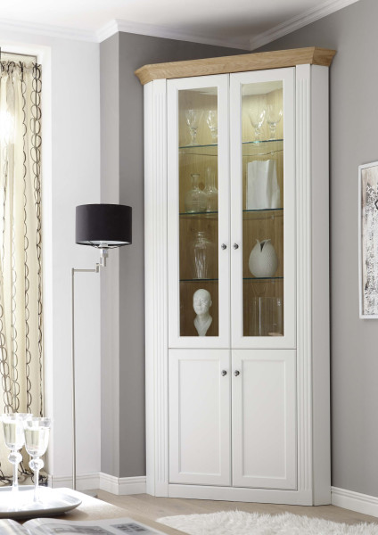 Vitrine MAISONETTE in weiß aus Lack