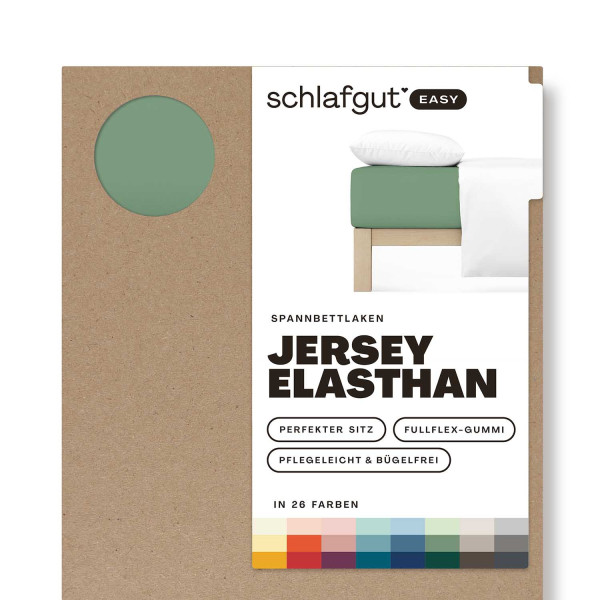 Spannbettlaken EASY Jersey in grün aus Mischgewebe