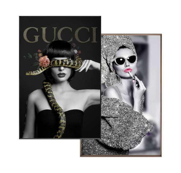 Bild LADY SNAKE/LIPSTICK in schwarz/silber aus Kunststoff