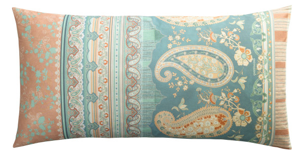 Kissenhülle ANACAPRI V1 Satin in coralle aus Baumwolle