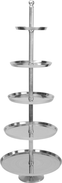 Etagere in silberfarben aus Aluminium