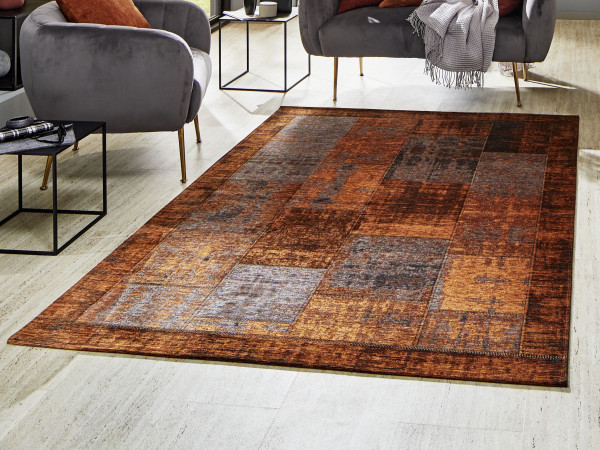 Teppich DELICATE 65 in kupferfarben aus Mischgewebe