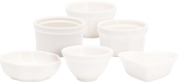 Snackschalen-Set in weiß aus Porzellan