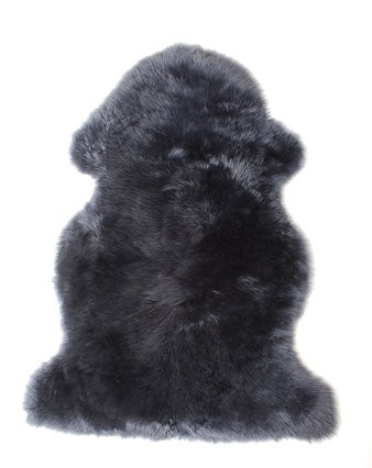 Lammfellteppich anthrazit in anthrazit aus Schurwolle