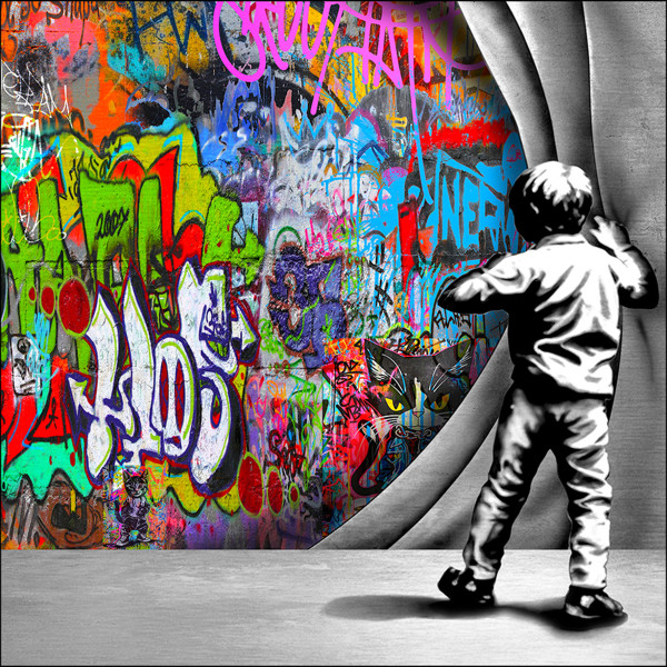 Glasbild GRAFFITI DISCOVERY