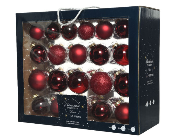 Weihnachtskugel-Box MAXI OCHSENBLUT in Ochsenblut aus Glas