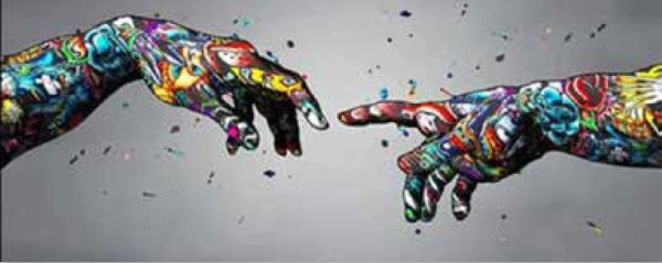 Glasbild THE GRAFFITI FINGERS