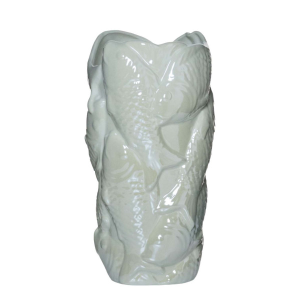Vase FISCHE in weiß aus Keramik