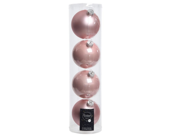 Weihnachtskugel-Box PUDERROSA in rosa aus Glas